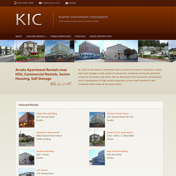 Kramer Investment Corporation web design